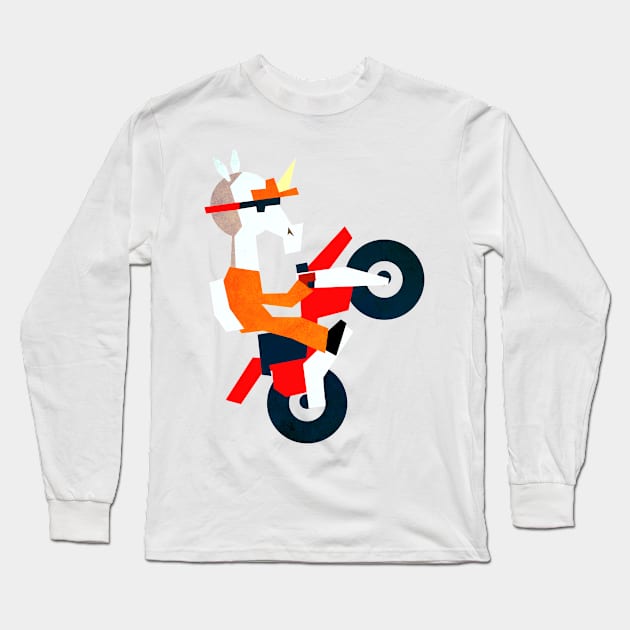 Unicorn Bike Long Sleeve T-Shirt by Thatssounicorny